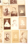 CDV PORTRAITS OF WOMEN & CHILDREN - LOT OF 30