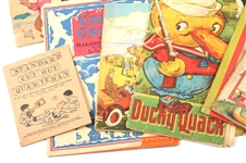 EARLY TO MID 20TH C. CHILD'S ACTIVITY BOOKS - LOT OF 13