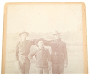 19TH C. CABINET CARD OF 1ST CAVALRY ROUGH RIDERS