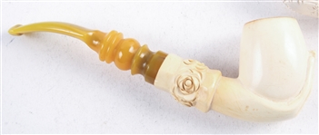 MEERSCHAUM CARVED FIGURAL PIPES - LOT OF 5