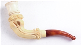 MEERSCHAUM CARVED FIGURAL PIPES - LOT OF 5