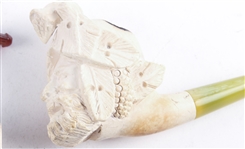 MEERSCHAUM CARVED FIGURAL PIPES - LOT OF 5
