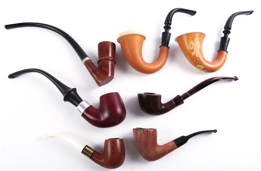 WOODEN TOBACCO PIPES - LOT OF 7