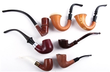 WOODEN TOBACCO PIPES - LOT OF 7