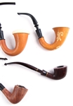 WOODEN TOBACCO PIPES - LOT OF 7