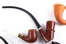 WOODEN TOBACCO PIPES - LOT OF 7