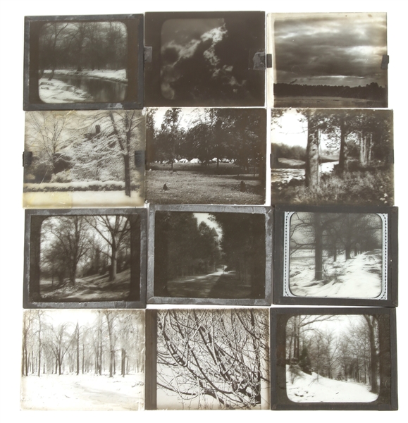 19TH C. LANTERN GLASS SLIDES - LANDSCAPES