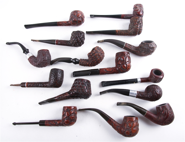 20TH C. CARVED BRIAR WOOD TOBACCO PIPES - LOT OF 15