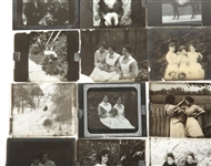 19TH C. LANTERN GLASS SLIDES - WOMEN & MEN 
