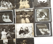 19TH C. LANTERN GLASS SLIDES - WOMEN & MEN 