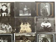 19TH C. LANTERN GLASS SLIDES - WOMEN & MEN 