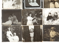 19TH C. LANTERN GLASS SLIDES - WOMEN & MEN 
