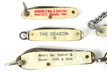 MINI ADVERTISING PROMOTIONAL POCKETKNIVES - LOT OF 5
