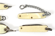 MINI ADVERTISING PROMOTIONAL POCKETKNIVES - LOT OF 5