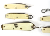 MINI ADVERTISING PROMOTIONAL POCKETKNIVES - LOT OF 5