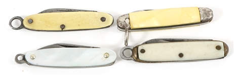MINIATURE KEYCHAIN POCKETKNIVES - LOT OF 4