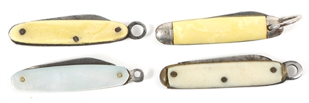 MINIATURE KEYCHAIN POCKETKNIVES - LOT OF 4