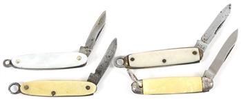 MINIATURE KEYCHAIN POCKETKNIVES - LOT OF 4
