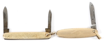 EARLY 20TH C. GOLD FILLED POCKETKNIVES - LOT OF 2