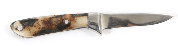 M. SANDERS MICRO MINIATURE ANTLER FIXED BLADE KNIFE