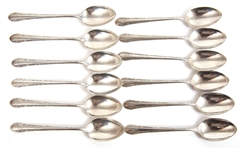 ALVIN STERLING CHASED ROMANTIQUE SPOONS - LOT OF 12
