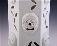 JAPANESE NOH MASK PORCELAIN UMBRELLA STAND