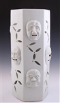 JAPANESE NOH MASK PORCELAIN UMBRELLA STAND