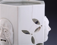 JAPANESE NOH MASK PORCELAIN UMBRELLA STAND