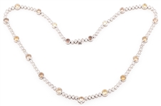 LADIES 18K WHITE GOLD DIAMOND NECKLACE 8.06 CTW