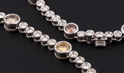 LADIES 18K WHITE GOLD DIAMOND NECKLACE 8.06 CTW
