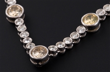LADIES 18K WHITE GOLD DIAMOND NECKLACE 8.06 CTW
