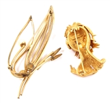 COROCRAFT AND ALICE CAVINESS BROOCHES - LOT OF 2