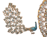 MID CENTURY BURWOOD PEACOCK WALL ORNAMENT - LOT OF 3
