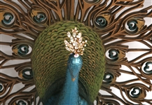 MID CENTURY BURWOOD PEACOCK WALL ORNAMENT - LOT OF 3
