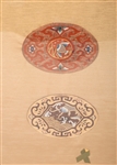 CHINESE EMBROIDERED RANK BADGES ROUNDELS FRAMED
