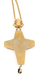 ENAMELED BRASS PECTORAL CROSS CRUCIFIX