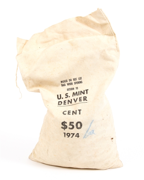 1974 US DENVER MINT STITCHED $50 PENNY BAG