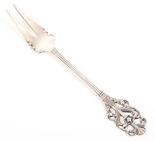 THORVALD MARTHINSEN .830 SILVER VIKING ROSE PICKLE FORK