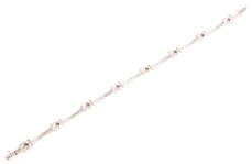 LADIES 14K WHITE GOLD DIAMOND FASHION BRACELET