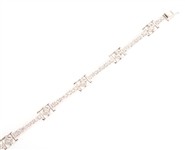 LADIES 14K WHITE GOLD DIAMOND FASHION BRACELET