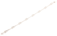 LADIES 14K WHITE GOLD DIAMOND FASHION BRACELET