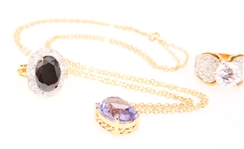 LADIES GOLD-TONE COSTUME JEWELRY - LOT OF 3 PIECES