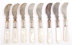 LANDERS FRARY & CLARK KNIVES W/ MOTHER OF PEARL HANDLES