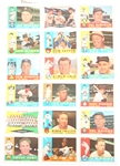 TOPPS 1960 BASEBALL CARDS - COLLECTORS LOT OF 18