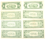 SILVER CERTIFICATES & TWO DOLLAR BILLS - LOT OF 8