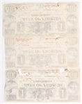 1844 BANK OF FLORIDA $4.00 EARLY CURRENCY - LOT OF 3