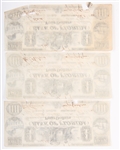 1844 BANK OF FLORIDA $4.00 EARLY CURRENCY - LOT OF 3