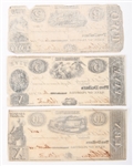 1843 BANK OF FLORIDA EXCHANGE NOTES - $2, $5 & $10