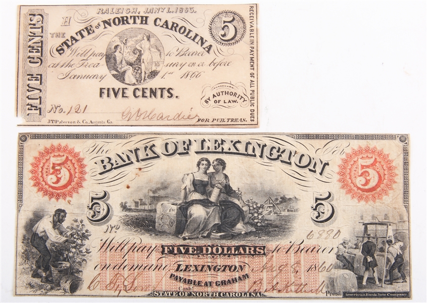 STATE OF NORTH CAROLINA NOTES - RALEIGH & LEXINGTON