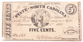 STATE OF NORTH CAROLINA NOTES - RALEIGH & LEXINGTON